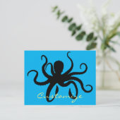 Octopus Silhouette Thunder_Cove Briefkaart (Staand voorkant)