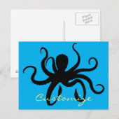 Octopus Silhouette Thunder_Cove Briefkaart (Voorkant / Achterkant)