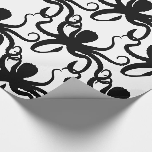 Octopus Silhouette Thunder_Cove Classic Cadeaupapier (Hoek)
