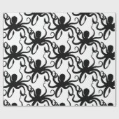 Octopus Silhouette Thunder_Cove Classic Cadeaupapier (Vlak)