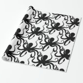 Octopus Silhouette Thunder_Cove Classic Cadeaupapier (Uitgerold)