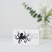 Octopus Silhouette Thunder_Cove Classic Visitekaartje (Staand voorkant)