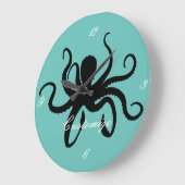 Octopus Silhouette Thunder_Cove Grote Klok (Hoek)