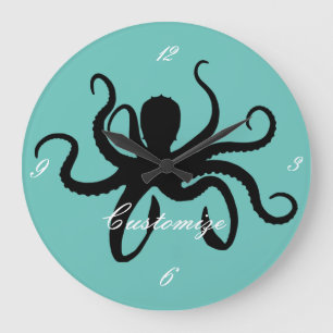 Octopus Silhouette Thunder_Cove Grote Klok