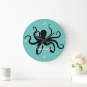 Octopus Silhouette Thunder_Cove Grote Klok (Huis)