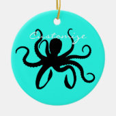 Octopus Silhouette Thunder_Cove Keramisch Ornament (Voorkant)