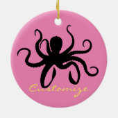 Octopus Silhouette Thunder_Cove Keramisch Ornament (Achterkant)