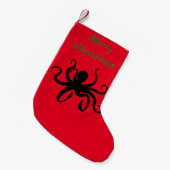 Octopus Silhouette Thunder_Cove Kleine Kerstsok (Voorkant (Hangend))