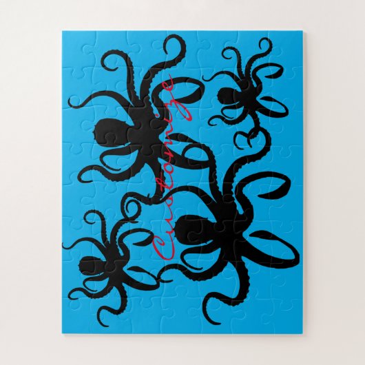 Octopus Silhouette Thunder_Cove Legpuzzel (Verticaal)