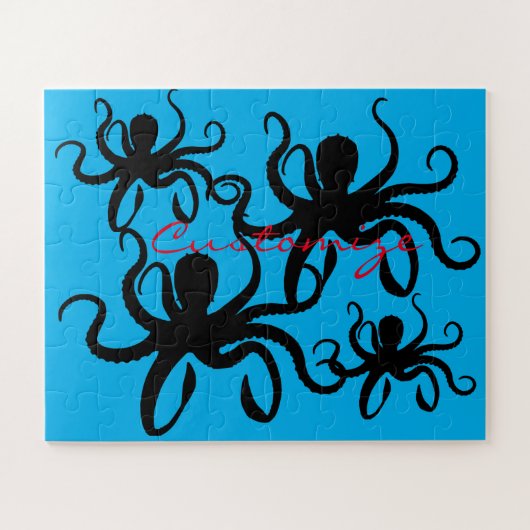 Octopus Silhouette Thunder_Cove Legpuzzel (Horizontaal)