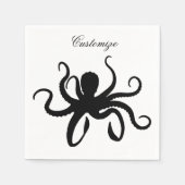 Octopus Silhouette Thunder_Cove Servet (Voorkant)