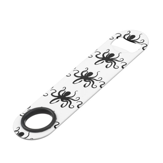 Octopus Silhouette Thunder_Cove Speed Flessenopener (Achterkant Gekanteld)