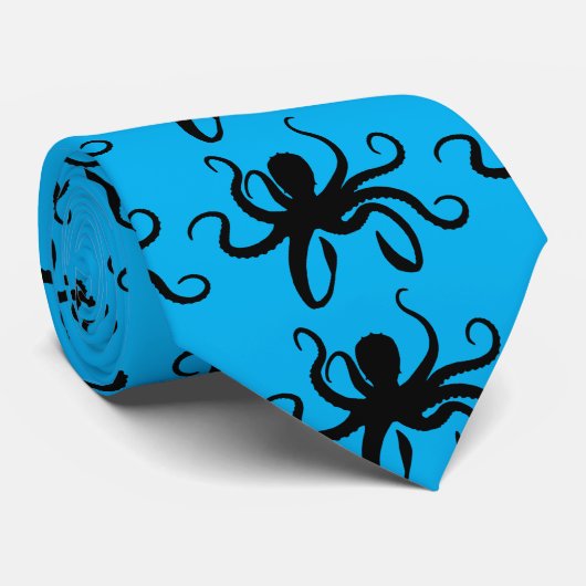 Octopus Silhouette Thunder_Cove Stropdas (Opgerold)