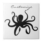 Octopus Silhouette Thunder_Cove Tegeltje (Voorkant)