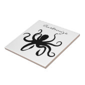 Octopus Silhouette Thunder_Cove Tegeltje (Zijkant)