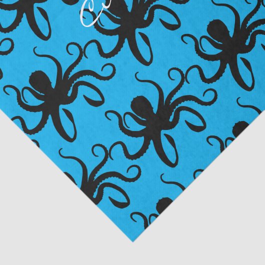 Octopus Silhouette Thunder_Cove Tissuepapier (Detail)