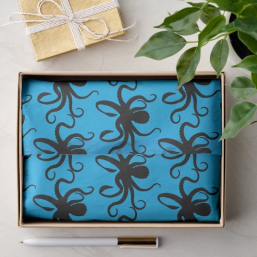 Octopus Silhouette Thunder_Cove Tissuepapier (Geschenk)