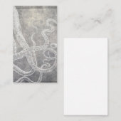 Octopus Silver Pewter Gray Waterverf Visitekaartje (Voorkant / Achterkant)