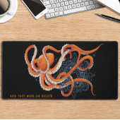 Octopus Sinaasappel Mandala Blauw Bureaumat