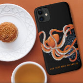 Octopus Sinaasappel Mandala Blauw Case-Mate iPhone Case
