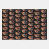 Octopus Sinaasappel Mandala Blauw Inpakpapier Vel (Voorkant 2)