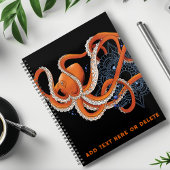 Octopus Sinaasappel Mandala Blauw Planner