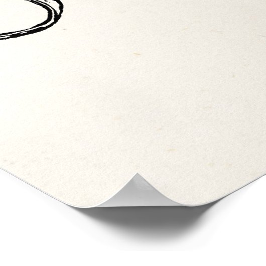  Octopus-Sjabloon over Antiek papier Poster (Hoek)