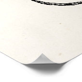  Octopus-Sjabloon over Antiek papier Poster (Hoek)