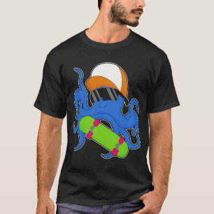 Octopus Skater Skateboard Sporten T-shirt