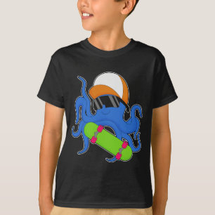 Octopus Skater Skateboard Sporten T-shirt