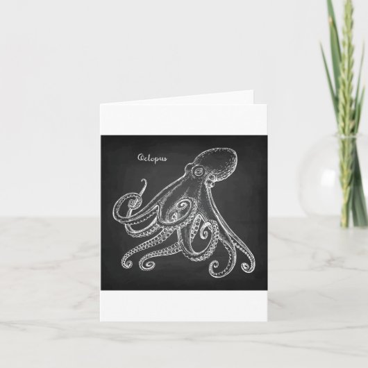 Octopus Sketch Kaart (Voorkant)