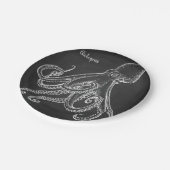 Octopus Sketch Papieren Bordje (Gekanteld)