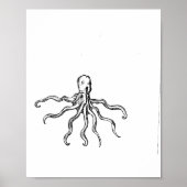 Octopus sketch Print (Voorkant)
