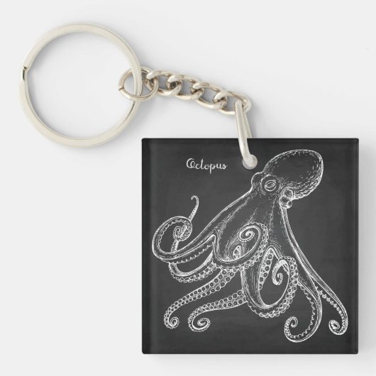 Octopus Sketch Sleutelhanger (Voorkant)