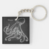 Octopus Sketch Sleutelhanger (Achterkant)
