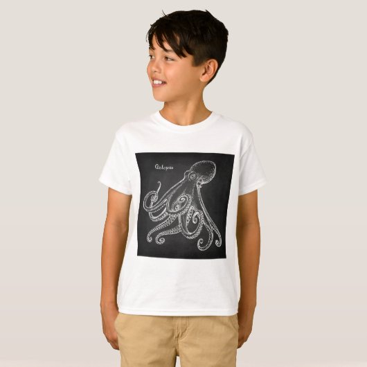 Octopus Sketch T-shirt (Voorkant volledig)