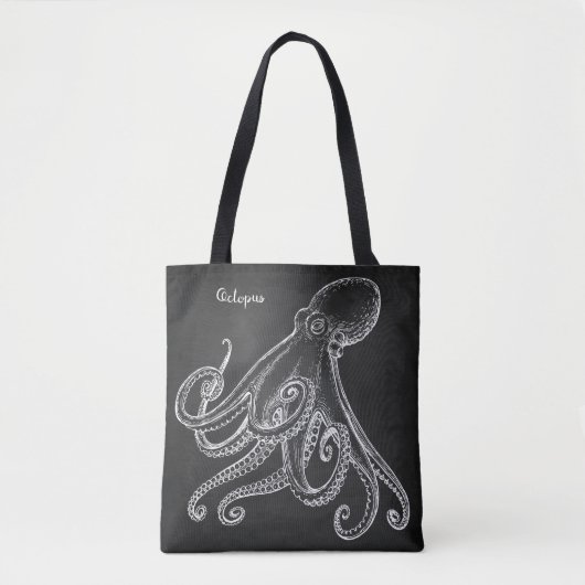 Octopus Sketch Tote Bag (Voorkant)