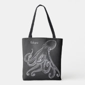 Octopus Sketch Tote Bag (Achterkant)