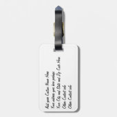 Octopus Skull DJ met hoofdtelefoon Gothic Art Bagagelabel (Achterkant verticaal)