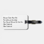 Octopus Skull DJ met hoofdtelefoon Gothic Art Bagagelabel (Achterkant horizontaal)