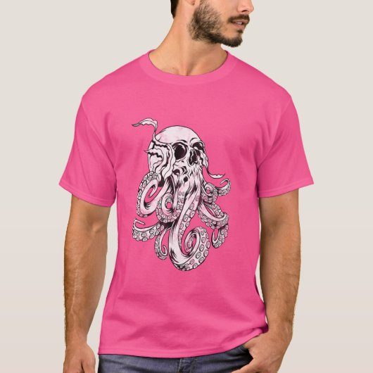 Octopus Skull Monster Kraken Cthulhu Skull voor ma T-shirt (Voorkant)