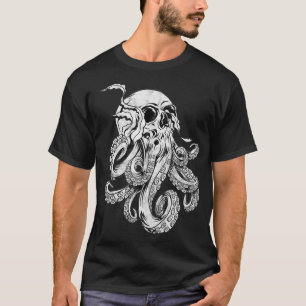 Octopus Skull Monster Kraken Cthulhu Skull voor ma T-shirt