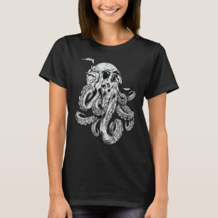 Octopus Skull Monster Kraken Cthulhu Skull voor ma T-shirt