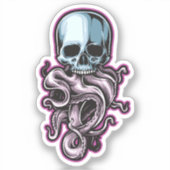 Octopus Skull Sticker (Voorkant)