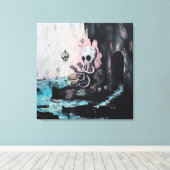 Octopus Skull Tarot Oracle Kaarten Witchy AI Art Canvas Afdruk (Insitu (Houten vloer))