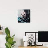 Octopus Skull Tarot Witchy AI Art Matte Waarde Poster (Thuiskantoor)