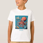 Octopus Slapt een Vis, Flex T-shirt (Voorkant)
