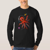 Octopus Space Astronaut Cosmic Science Fiction T-shirt (Voorkant)