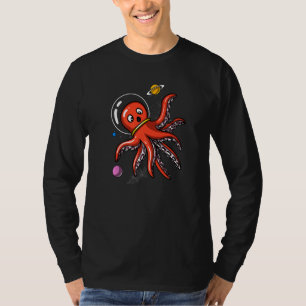 Octopus Space Astronaut Cosmic Science Fiction T-shirt