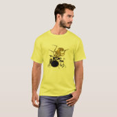 Octopus speelt drummer shirt drum T-shirt (Voorkant volledig)